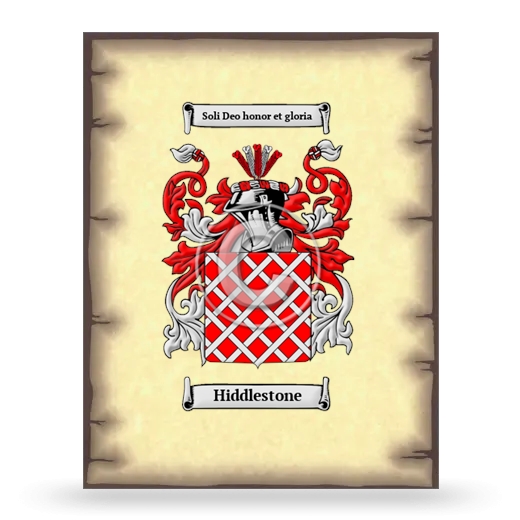 Hiddlestone Coat of Arms Print