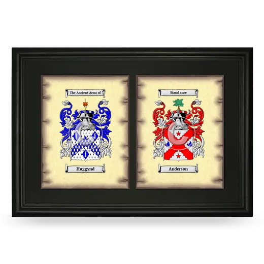 Double Coat of Arms Framed - Black