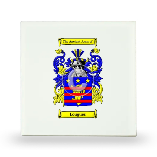 Lougues Small Ceramic Tile with Coat of Arms