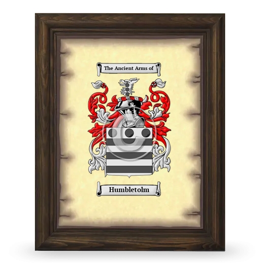 Humbletolm Coat of Arms Framed - Brown