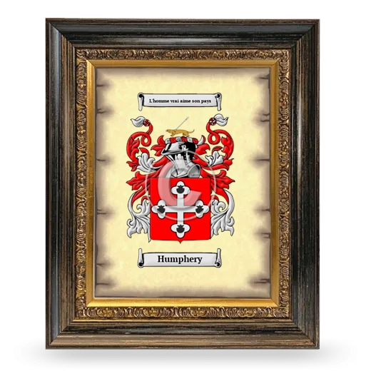 Humphery Coat of Arms Framed - Heirloom