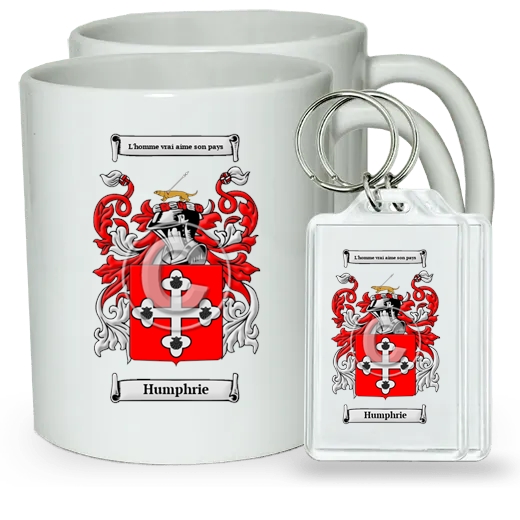 Humphrie Pair of Coffee Mugs and Pair of Keychains