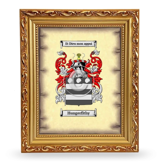 Hungerfithy Coat of Arms Framed - Gold