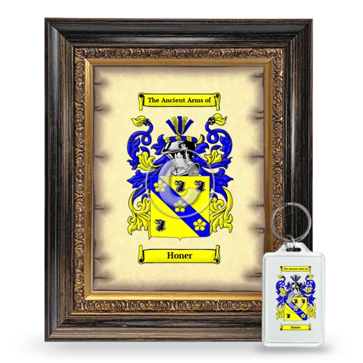 Honer Framed Coat of Arms and Keychain - Heirloom