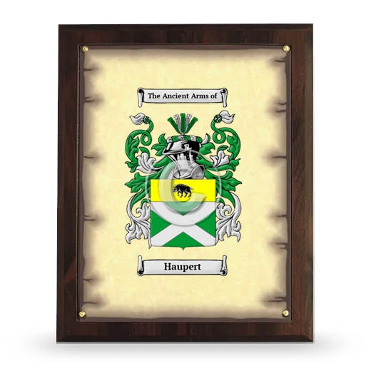 Haupert Coat of Arms Plaque