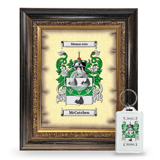 McCutchen Framed Coat of Arms and Keychain - Heirloom