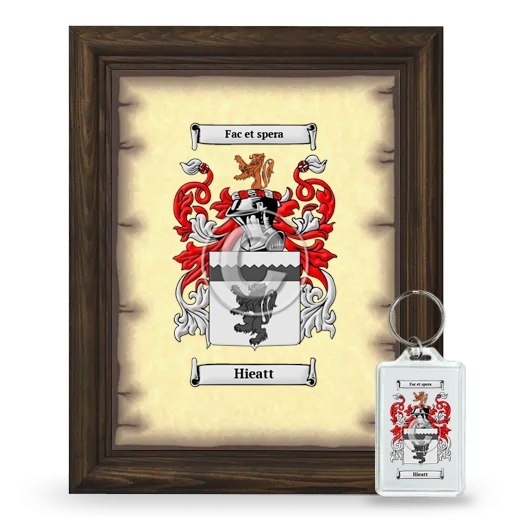 Hieatt Framed Coat of Arms and Keychain - Brown