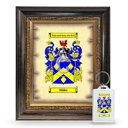 Hides Framed Coat of Arms and Keychain - Heirloom