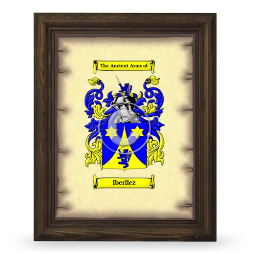 Iberllez Coat of Arms Framed - Brown