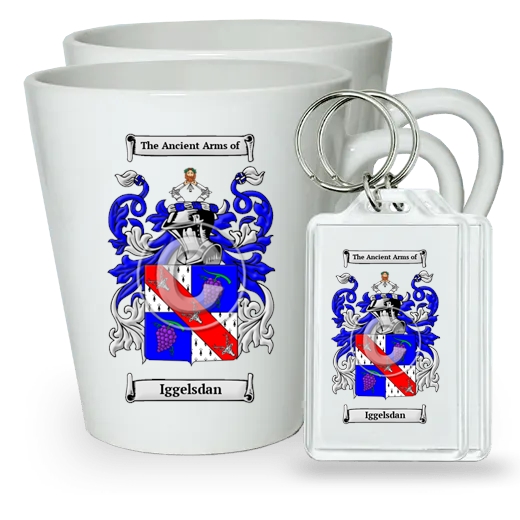 Iggelsdan Pair of Latte Mugs and Pair of Keychains