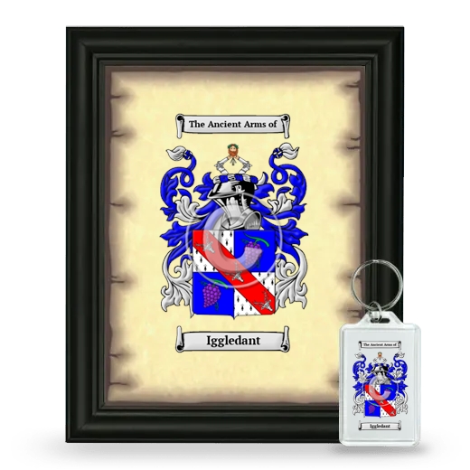 Iggledant Framed Coat of Arms and Keychain - Black