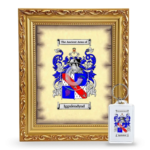 Iggulendynd Framed Coat of Arms and Keychain - Gold