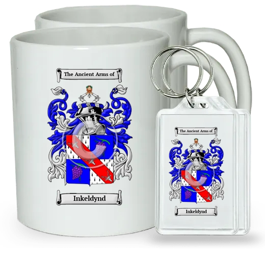 Inkeldynd Pair of Coffee Mugs and Pair of Keychains