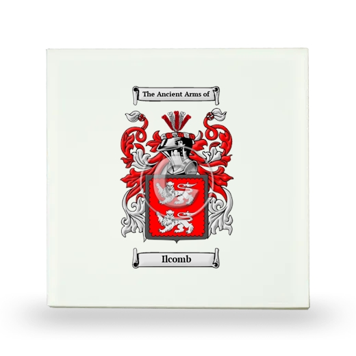Ilcomb Small Ceramic Tile with Coat of Arms