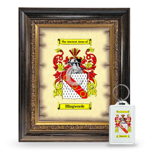 Illingworde Framed Coat of Arms and Keychain - Heirloom