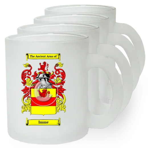 Imme Set of 4 Frosted Glass Mugs