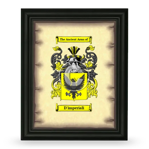 D'imperiali Coat of Arms Framed - Black