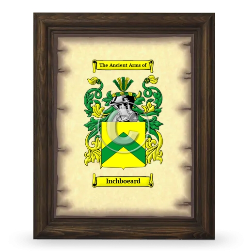 Inchboeard Coat of Arms Framed - Brown