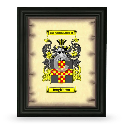 Inngleheim Coat of Arms Framed - Black