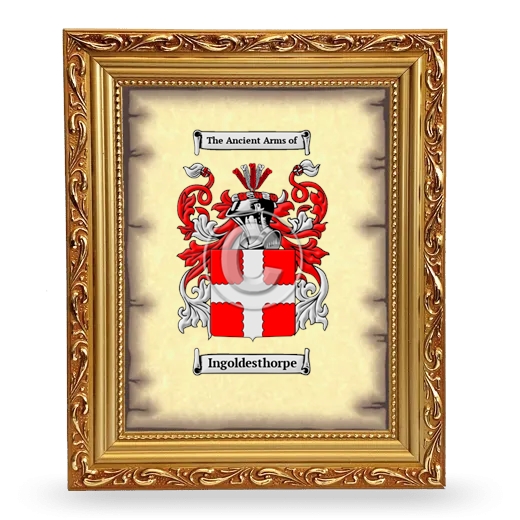 Ingoldesthorpe Coat of Arms Framed - Gold