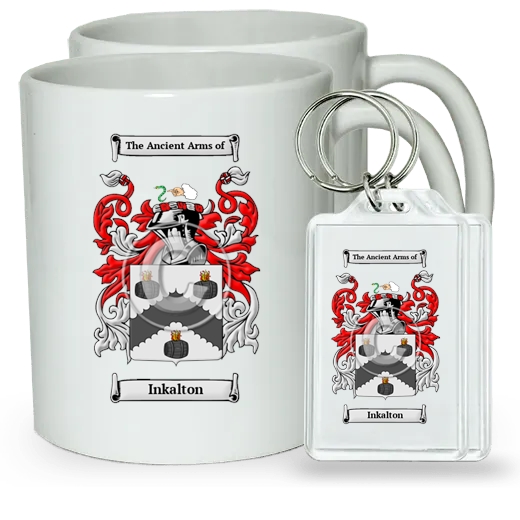 Inkalton Pair of Coffee Mugs and Pair of Keychains