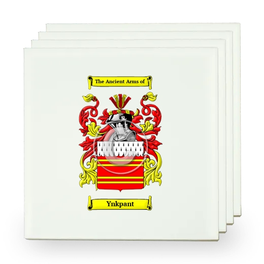 Ynkpant Set of Four Small Tiles with Coat of Arms