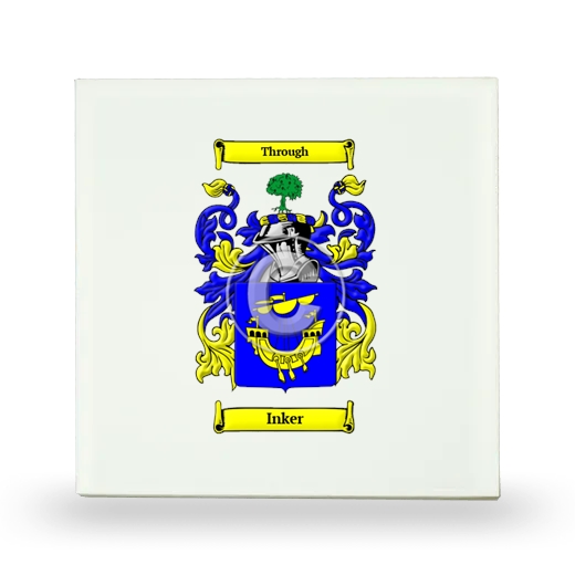 Inker Small Ceramic Tile with Coat of Arms