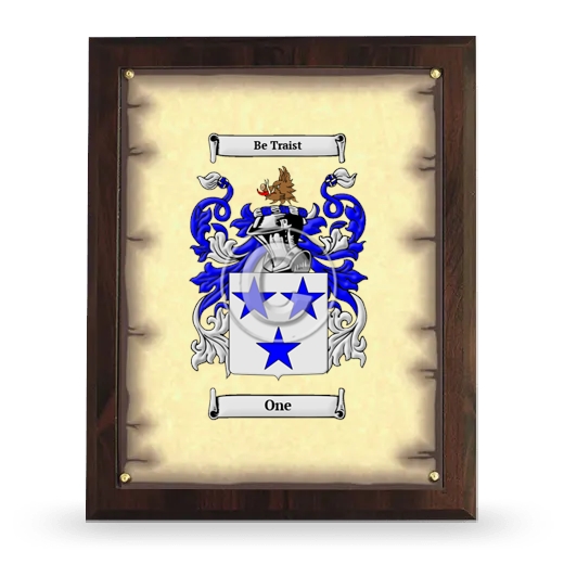 One Coat of Arms Plaque