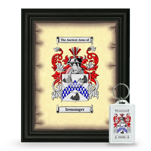 Iremonger Framed Coat of Arms and Keychain - Black