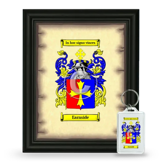 Earnside Framed Coat of Arms and Keychain - Black