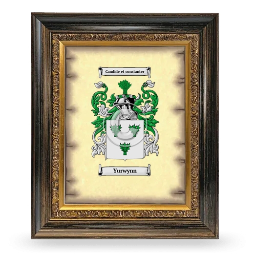 Yurwynn Coat of Arms Framed - Heirloom