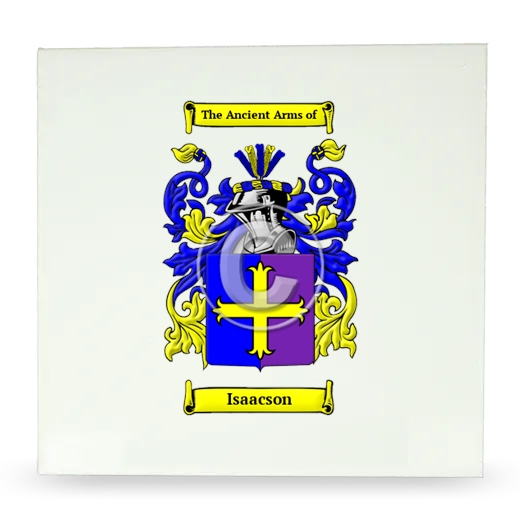 Isaacson Large Ceramic Tile with Coat of Arms