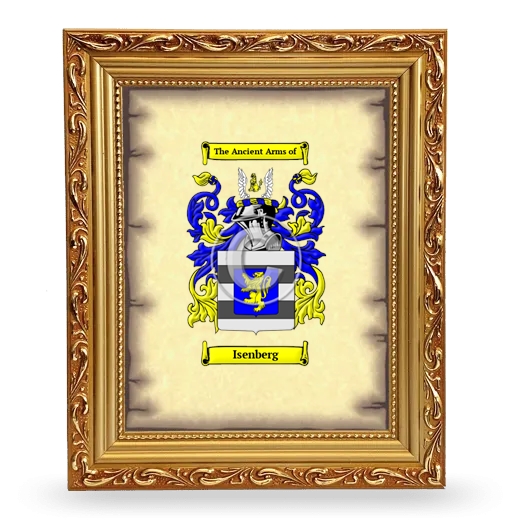 Isenberg Coat of Arms Framed - Gold