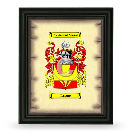 Issone Coat of Arms Framed - Black