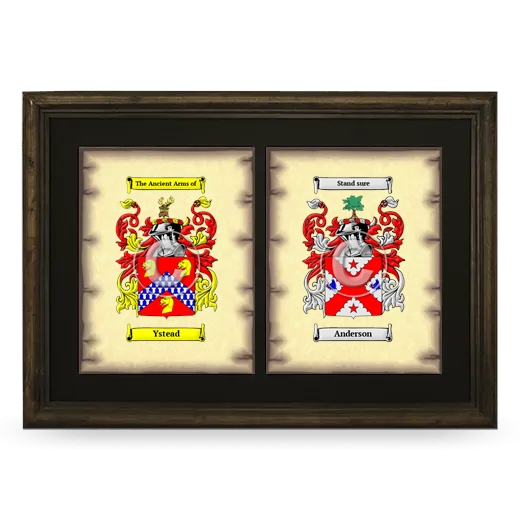 Double Coat of Arms Framed - Brown