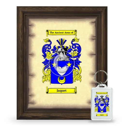 Jaquet Framed Coat of Arms and Keychain - Brown