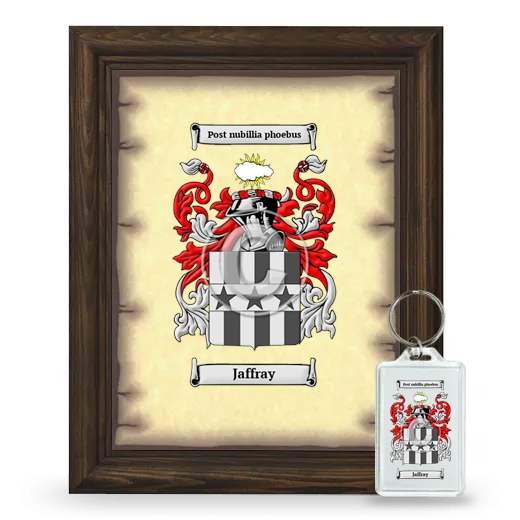 Jaffray Framed Coat of Arms and Keychain - Brown