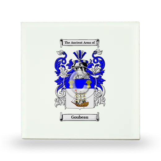 Goubeau Small Ceramic Tile with Coat of Arms