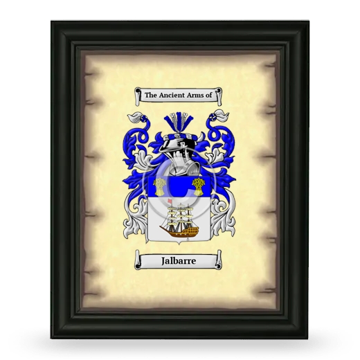 Jalbarre Coat of Arms Framed - Black