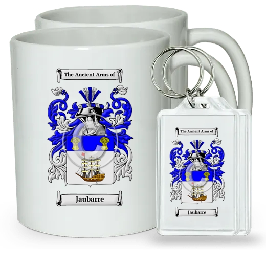 Jaubarre Pair of Coffee Mugs and Pair of Keychains