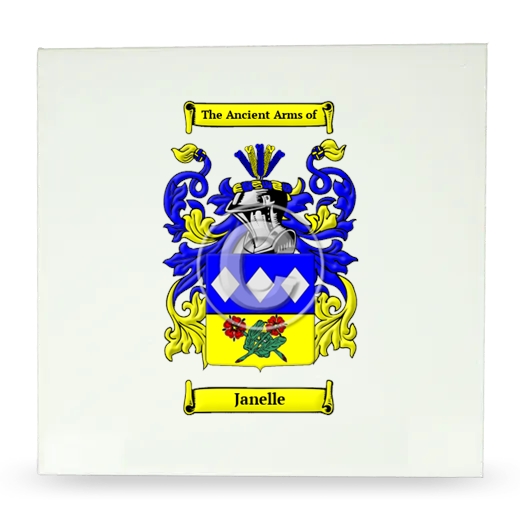 Janelle Large Ceramic Tile with Coat of Arms