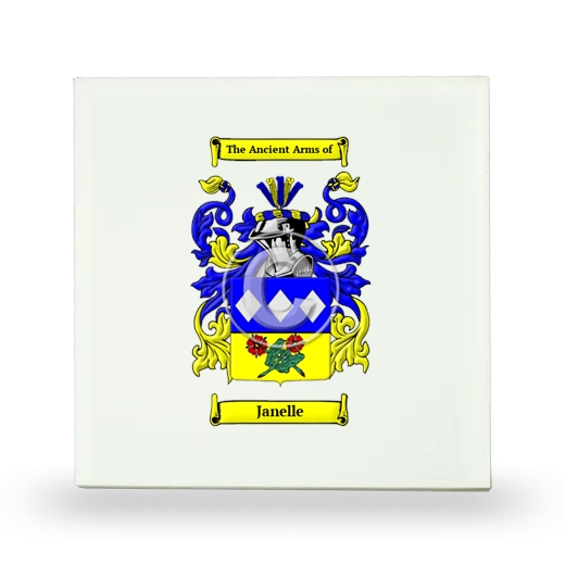 Janelle Small Ceramic Tile with Coat of Arms