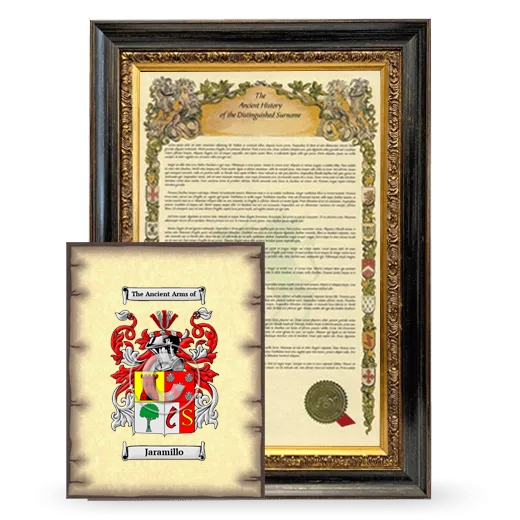 Jaramillo Framed History and Coat of Arms Print - Heirloom