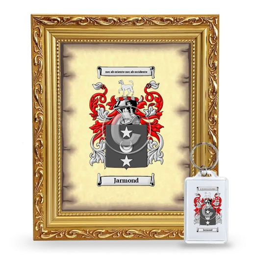 Jarmond Framed Coat of Arms and Keychain - Gold