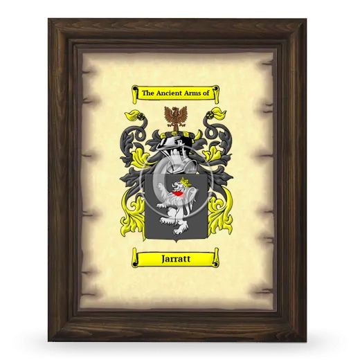 Jarratt Coat of Arms Framed - Brown