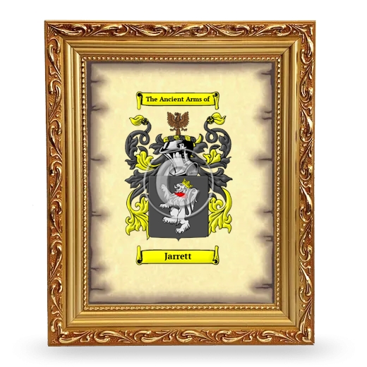Jarrett Coat of Arms Framed - Gold