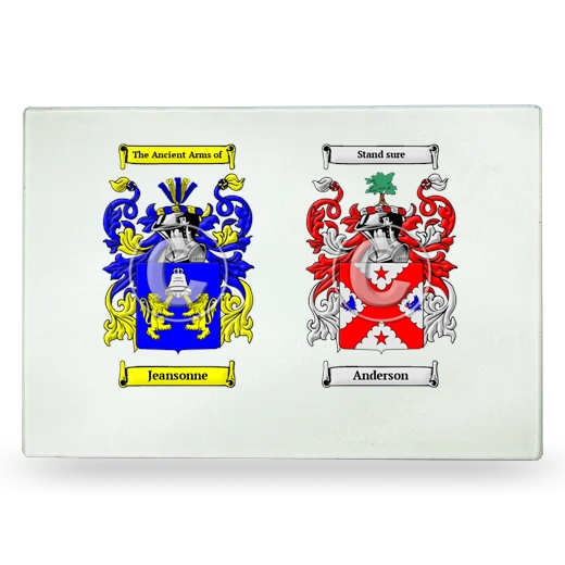 Double Coat of Arms Glass Cutting Board