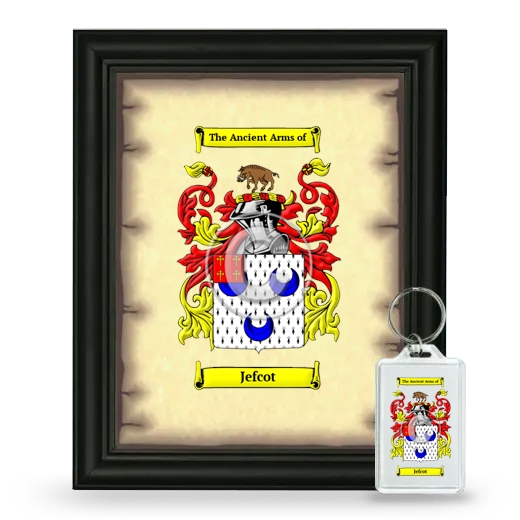 Jefcot Framed Coat of Arms and Keychain - Black