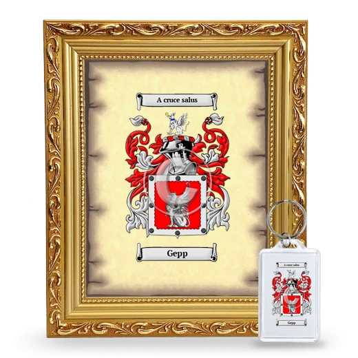 Gepp Framed Coat of Arms and Keychain - Gold