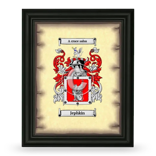 Jephkin Coat of Arms Framed - Black